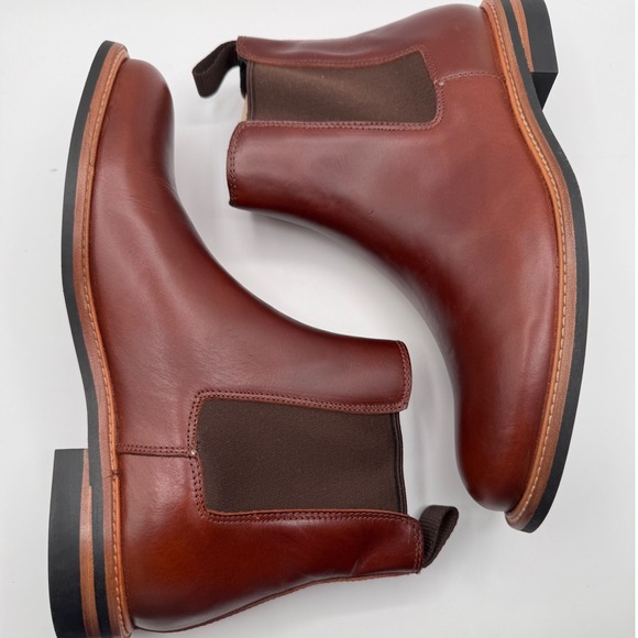 Nisolo‎ All Weather Chelsea Boot Brandy Red Brown Leather Men\'s 8.5 New Pull-On main image 6